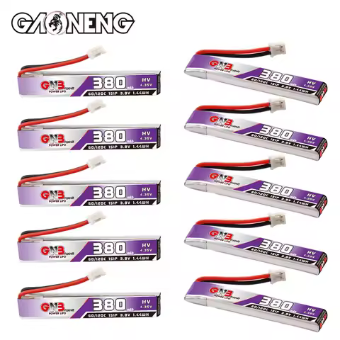 1-10Pcs GNB 1S 380mAh HV 3.8V 60C/120C Lipo Battery for RC FPV Tiny Drone Quadcopter Helicopter Part