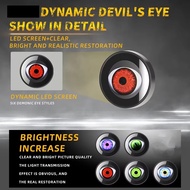 Top LED Devil Eyes Decoration for Car Headlights Dynamic Eye Light Accessories for SUVs and Motorcyc