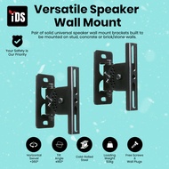 iDS Speaker Wall Mount Bracket Swivel Tilt Wall-Mounted Speaker Stands Speaker Mounts Dual Slots