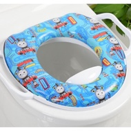 Tempat Duduk mangkuk Tandas Budak Baru Belajar Buang Air Soft Potty Seat Padded Comfort Potty Training Kids Toilet Train
