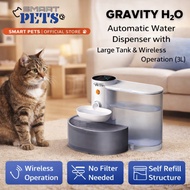 Smart Pets Gravity H2O Automatic Water Dispenser with Large Tank & Wireless Operation (3L)