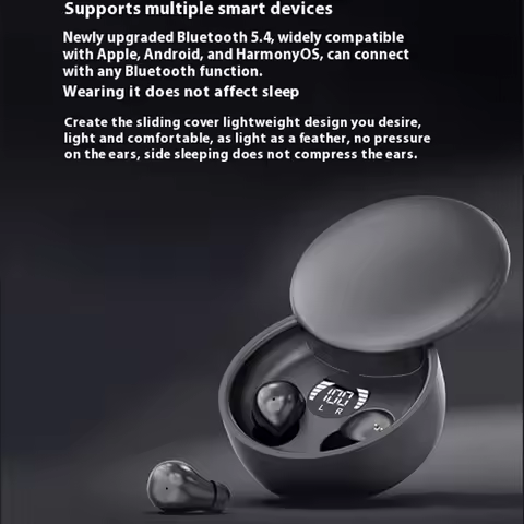 Invisible Sleep Headphones Bluetooth 5.4 Earphones Mini Earbuds TWS Wireless HIFI Stereo Noise Reduc