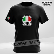 AGV Helmets Motorcycle T-shirt Microfiber Quick Dry Baju Premium Cotton Tees