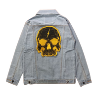 Backpatch Jaket Bordir Patch Bordir Jaket patch Punggung Emblem Jaket Tengkorak Racing