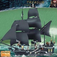 兼容樂高黑珍珠號加勒比海盜船益智拼裝積木模型兒童玩具男孩禮物