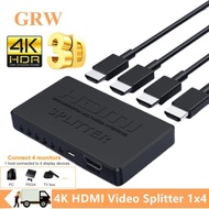 1 In 4 Out HDMI-Compatible Splitter HD 4K Video Switcher HDMI Adapter 1X4 Hub For PS4 Laptop Monitor TV Box Projector