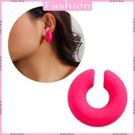 NAV Ear Cuffs Earrings Clip On Cartilage Hoop Earring Thick Huggie Fake Earring