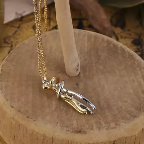AOA-Hip Hop Enbrace Couple Pendant for Women Men Punk Lovers Hug Necklace Promise Jewelry Party Gift