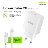 oraimo Pengisi Daya Adaptor Perjalanan 20W Powercube 20 Port Tunggal Tipe-c Ke Pengisian Cepat Kilat