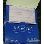Medicos Hijab/Headloop Lilac 💜 Medical Face Mask Ready Stock