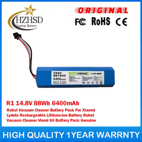 R1 14.8V 88Wh 6400mAh Robot Vacuum Cleaner Battery Pack For Xiaomi Lydsto Lithium-ion Battery Robot 