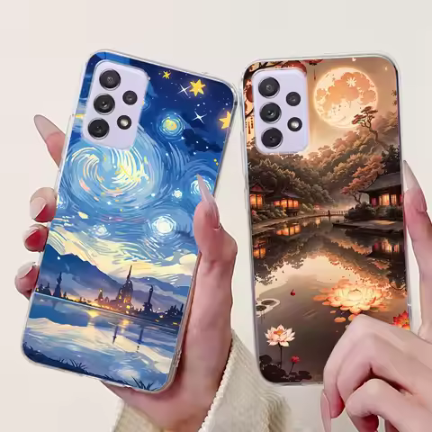 For Samsung Galaxy A52 A52s 5G Case SM-A526B SM-A528B Phone Cover Fashion Flower Soft Silicone Funda