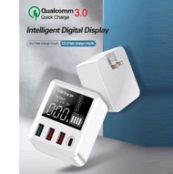 最新智能超快速40W PD QC3.0 USB 充電插頭連LED顯示屏 2ndckp bmsmckp Intelligence Universal 40W PD Quick Charge QC3.0 