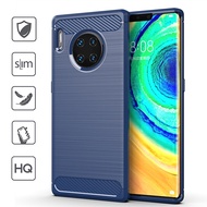 Phone Case for Huawei Mate 30 20 10 P30 Pro 20X Y Max Y6P Carbon Fiber Mobile Cover Silicone Soft Ba