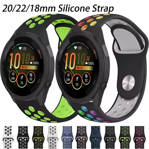 20/22/18mm Silicone Strap for Garmin Forerunner 55 165 265 255S 265S/Venu 3 2 3S Bracelet Band for G