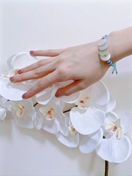 天然緬甸翡翠A玉銅錢串平安扣可調節手繩 能量石