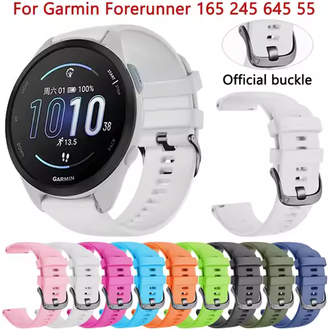 20mm Smart Watch Bands For Garmin Forerunner 165 245 645 55 Venu 2 Plus SQ 2 Vivoactive 3 HR Strap S