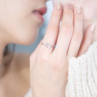 天蠍座925純銀天然石星座戒指 可調式戒指