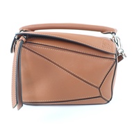 成色極佳 ★ LOEWE A510U95X37 Puzzle Edge 迷你包 棕褐色 Anagram 小牛皮 兩手提/單肩包 西班牙製造 女士