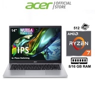 [AMD Ryzen 7] Acer Aspire 3 A314-42P-R9A3/R449 (Silver) 14-inch WUXGA IPS Display Laptop | 8GB / 16GB RAM