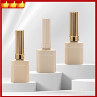 Matte White Nail Polish Bottle With Lid And Brush Small Capacity 10ml Oval Small Glass Bottle(5pcs)