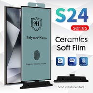 Samsung Galaxy S24 Ultra S23 S22 Plus 9H Polymer Nano PMMA PET HD Screen Protector Soft Ceramic Film