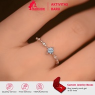 Free Gift Box for Women's Silver S925 Topaz Ring - Minimalist and Classy Winter Princess Shades​ Sno