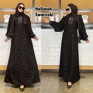Abaya Hitam Turkey Gamis Maxi Dress Arab Saudi Turki Dubai Halimah