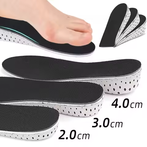 1Pair Height Increase Insole for Feet 2cm 3cm 4cm Variable Height Shoes Insoles Men Women Air Shock 