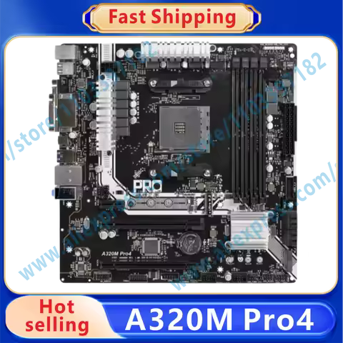 A320M Pro4 motherboard AM4 A320M 4×DDR4 64GB PCI-E 3.0 2×M.2 USB3.1 Micro ATX OK
