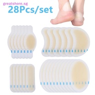 greatshore  28pcs Blister Plasters Invisible Hydrocolloid Gel Blister Bandages Blister Cushion Pad F