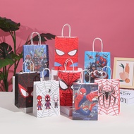 [In Stock] 1PCS Cartoon Superhero Paper Bag 21X15X8cm Suitable for Children, Boys, Hero Themed Spider Birthday Party Supplies and Decorations