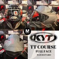 YSTT00X2 KYT FULL FACE HELMET FULL FACE KYT TT COURSE HELMET TT COURSE KYT PLAIN MATT GREY