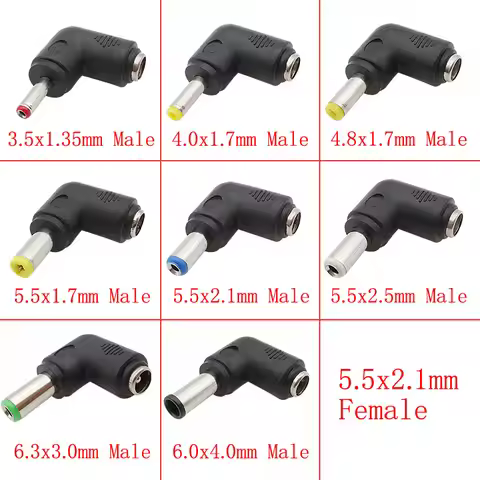 DC Connector 5.5x2.1mm Female Jack DC Power Adapter to 6.0x4.4mm 6.3x3.0 5.5x2.5 5.5x1.7 4.8x1.7 4.0