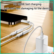 WU 2 in 1 USB C Cable Adapter Type C Male to Type C Female 100W Fast Charging USB C Splitter Adapter