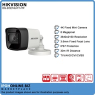 Hikvision DS-2CE16U1T-ITF 8MP 4K 3.6MM Outdoor Fixed Mini Bullet Camera | Ipohonline
