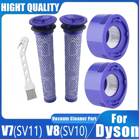 For Dyson V7 V8 Cordless Vacuum Cleaners Replacement Pre-Filter and Post- Filter Pre Filter + HEPA P