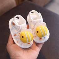 Baby Sandals Summer Cartoon Pure Cotton Cloth Shoes 6-8-12 Months Male Female Baby Anti-slip Breatha