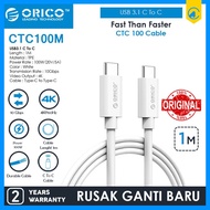 Orico CTC100M-10 USB3.1 Cable 100W C TO C 1M 1 Meter