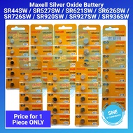 Maxell Silver Oxide 1.55V Button/Watch Battery [SR44SW SR527SW SR621SW SR626SW SR726SW SR920SW SR927