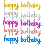 Happy Birthday Glass Balloon Set Lowercase font - Kool Style