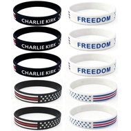 10 Pek Barangan Charlie Kirk Freedom, Gelang Doa Patriot Sejati, ShootingHero Justice USA Flag Untuk