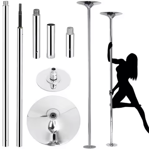 1.7~3.1M Pole Dance Pole Adjustable Height Removable Stripper Dance Stick Professional Portable Thic