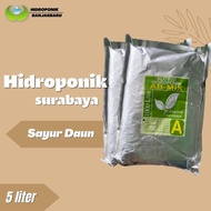 NUTRISI AB MIX HIDROPONIK SURABAYA SAYUR DAUN 5 LITER