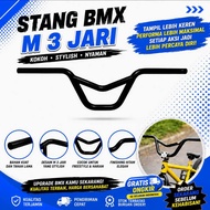 Black 3-Fingered BMX Handlebar | Freestyle BMX Bike Handlebar | Sturdy Stylish Universal BMX Handleb