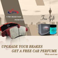 PROTON X90 FRONT CERAMIC BRAKE PAD [V-PRO] VP390