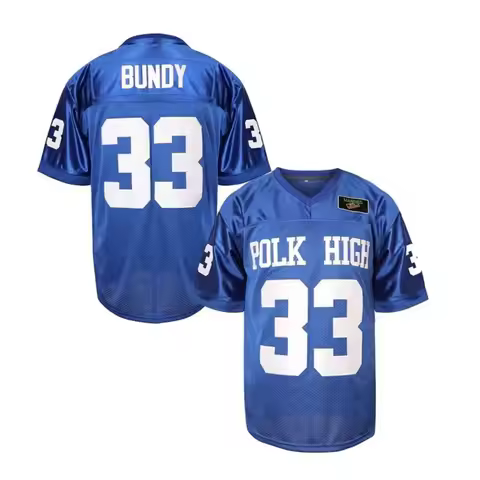 Summer POLK HIGH #33 BUNDY Football Jersey Mens Outdoor American Clothing Soccer Tops Married WithTV