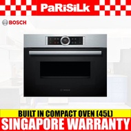 Bosch CMG633BS1B Series 8 Built-in Compact Oven with Microwave Function (45L)