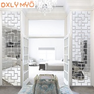 3D Creative Wall Stickers Geometric Quadrangle Design Acrylic Mirror Sticker Living Room Bedroom Por