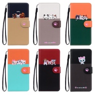 Cute Pet Leather Wallet Flip Case For Samsung Galaxy A52 A32 A22 A12 A71 A51 A31 A21S Card Holder Magnetic Back Cover Casing